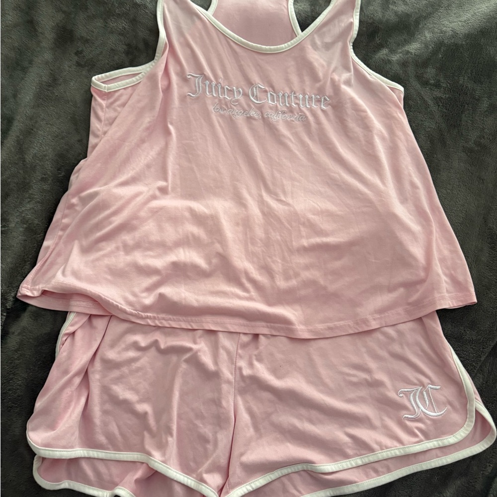 Juicy Couture 2X “los Angeles California” juicy tank top & shorts lounge / sleep